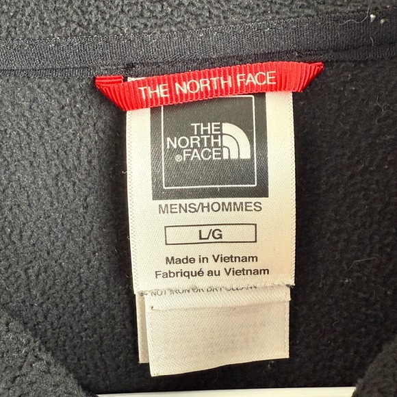 The North Face Mens Fleece Pullover 1/4 Zip Black Sweater Large - Picture 4 of 5